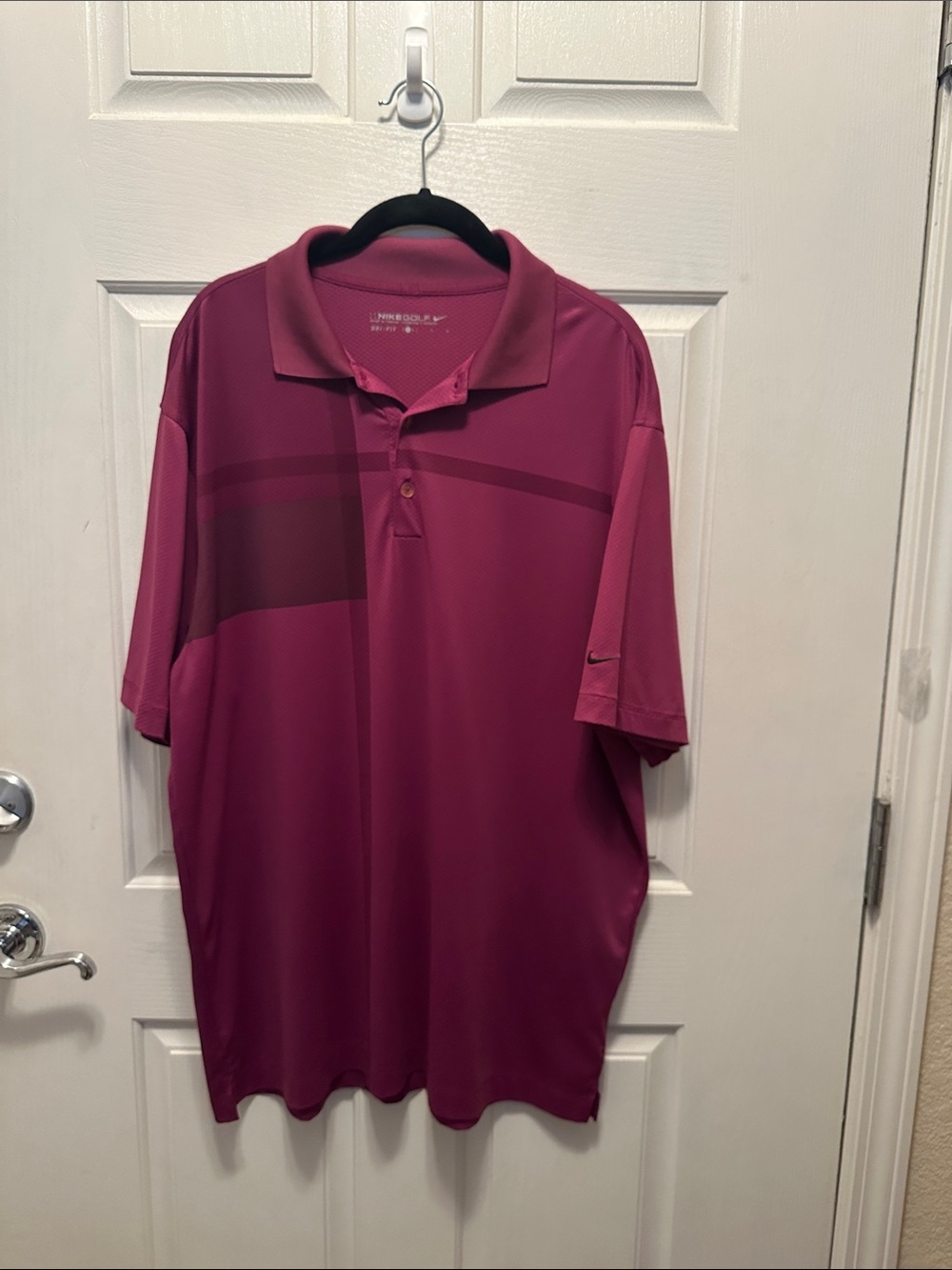 Nike Golf Men's Dri-Fit Deep Maroon Polo Shirt Size L